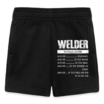 Schweißer Stundenlohn Humorvoll - Baby Shorts - Schwarz - Vorne