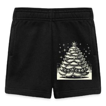 Weihnachten Nostalgischer Weihnachtsbaum Zauber - Baby Shorts - Schwarz - Vorne