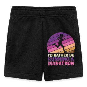 Prefer to Run a Marathon Silhouette - Baby Shorts - black - Front