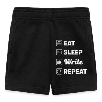 Eat Sleep Write Repeat: Creative Life for - Baby Shorts - black - Front