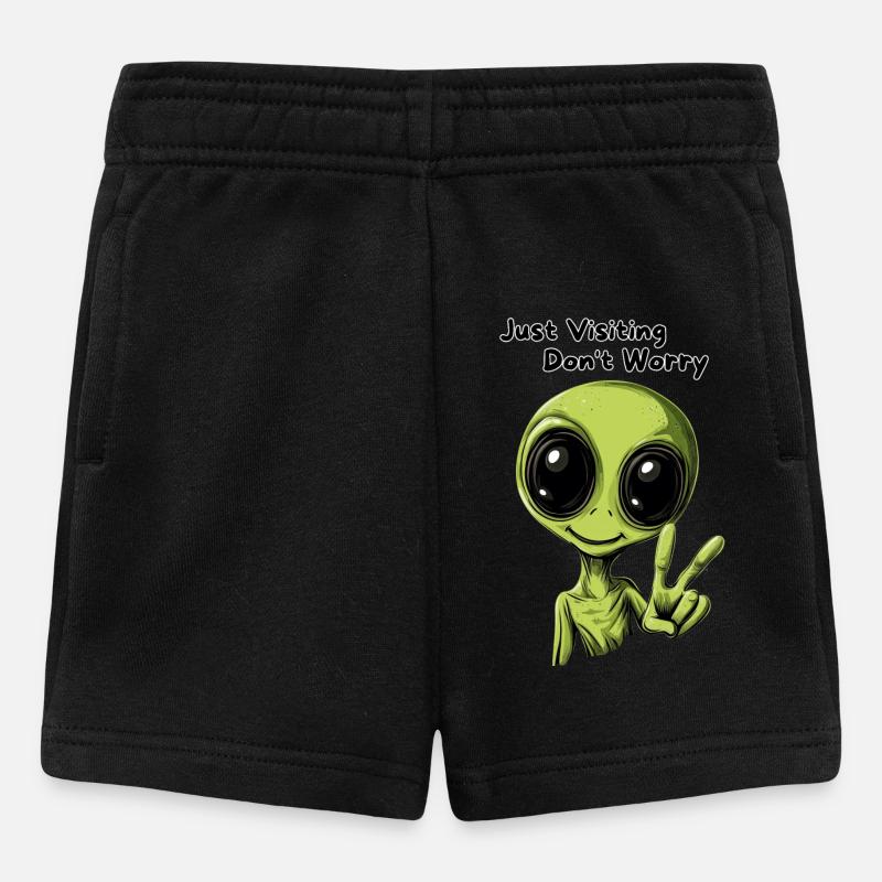 Juste visiter Don’t Worry - Funny Alien Design - Short Bébé - noir