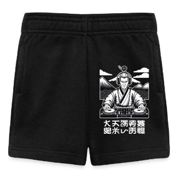 DJ Samurai Musik Retro Streetwear Ukiyo-e - Baby Shorts - Schwarz - Vorne