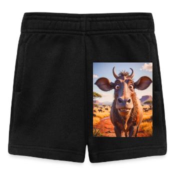 Animaux africains super mignons – Gnous - Short Bébé - noir - Devant
