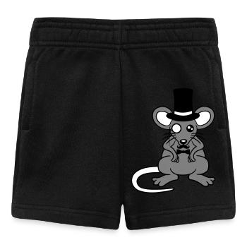 M. Souris chapeau haut de forme monocle lunettes riche M. - Short Bébé - noir - Devant