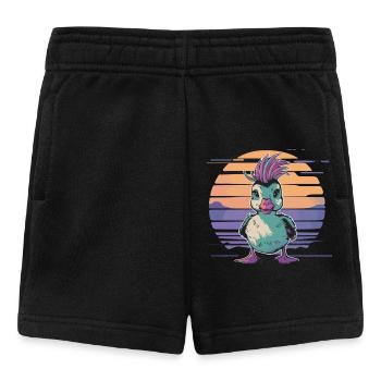 Duck punk in sunset with naughty - Baby Shorts - black - Front