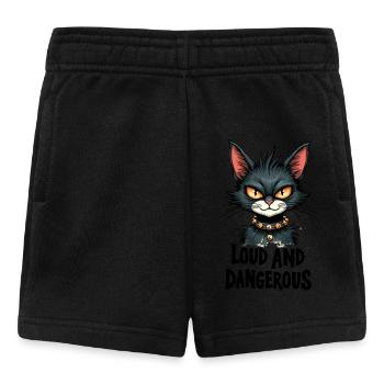 Laute Katze Musik Laut Gefährlich - Baby Shorts - Schwarz - Vorne