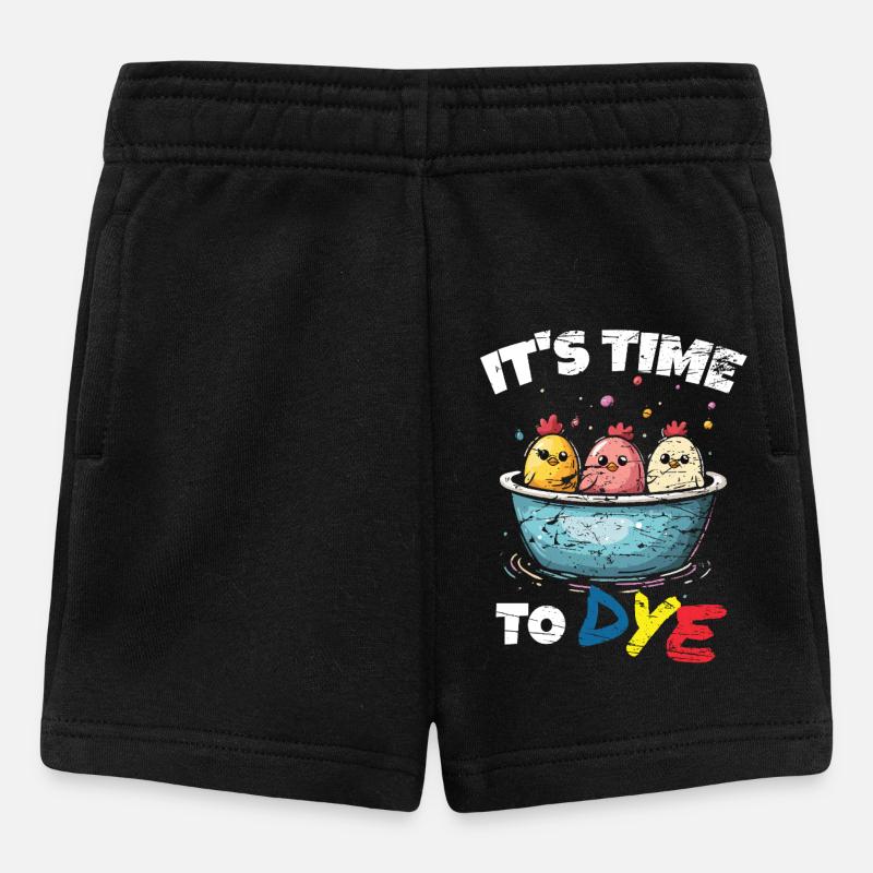 Funny Egg Dyeing Colors For Easter Artists - Baby Shorts - black