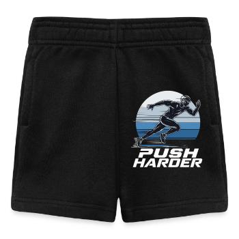 Courir Courir Pousser Plus Motivation Pour La Compétition - Short Bébé - noir - Devant