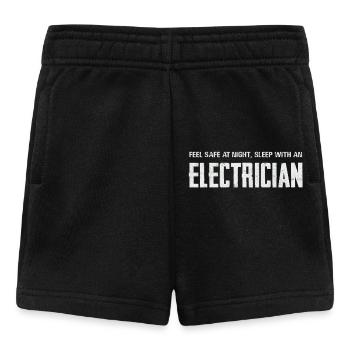 Feel safe: sleep with an electrician - Baby Shorts - black - Front