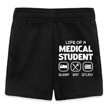 Das Leben Eines Medizinstudenten: Schlaf, Essen, - Baby Shorts - Schwarz - Vorne