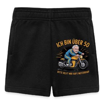 Ich Bin Über 50 Bitte Helft Mir Aufs Motorrad - Baby Shorts - Schwarz - Vorne