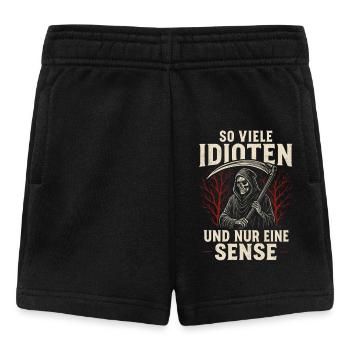 So many idiots – and only one scythe - Baby Shorts - black - Front