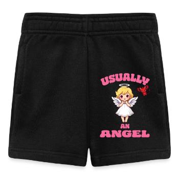 Angel Angel Devil Devil Sayings Girls Women - Baby Shorts - black - Front