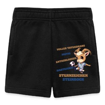 Fußballer Eigenschaften Sternzeichen Steinbock - Baby Shorts - Schwarz - Vorne