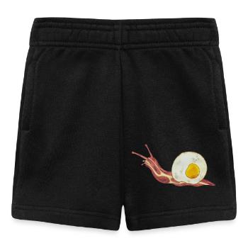 Bacon Roll Bacon et oeuf Oeuf au plat - Short Bébé - noir - Devant
