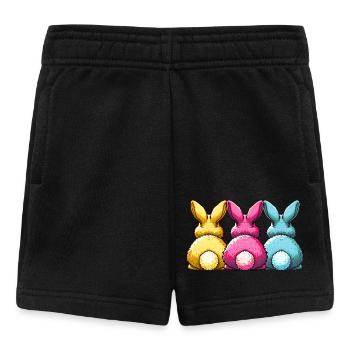 COLORFUL EASTER BUNNIES Happy Easter - Baby Shorts - black - Front