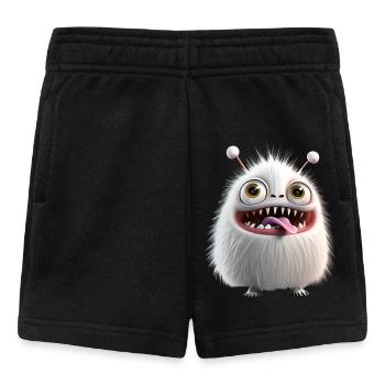 Joyeux Halloween mignon monstre langue de plaisir effrayant - Short Bébé - noir - Devant
