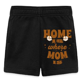 Maman fête des mères cadeau maison est là où maman est - Short Bébé - noir - Devant