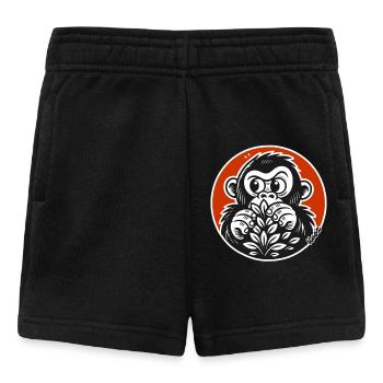 Versteckter Affe: Lustiges Gorilla Cartoon - Baby Shorts - Schwarz - Vorne