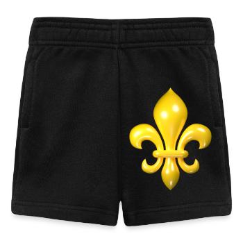 Gelbe Fleur de Lys - Baby Shorts - Schwarz - Vorne