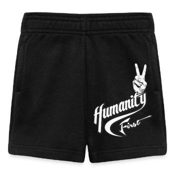 Menschlichkeit zuerst | Wahres Friedenssymbol - Baby Shorts - Schwarz - Vorne