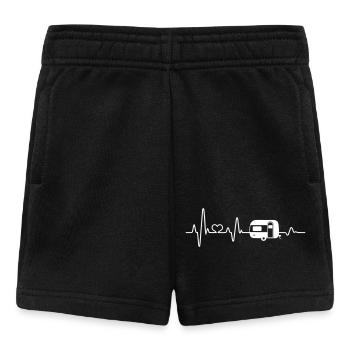 Camping Wohnmobil Camper Herzschlag Wohnwagen - Baby Shorts - Schwarz - Vorne