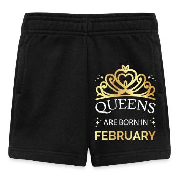Queens sont nés en Février I - Short Bébé - noir - Devant