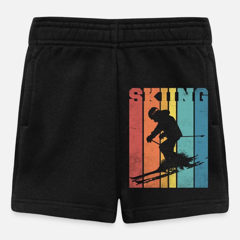 Ski palette couleurs rétro - Short Bébé - noir