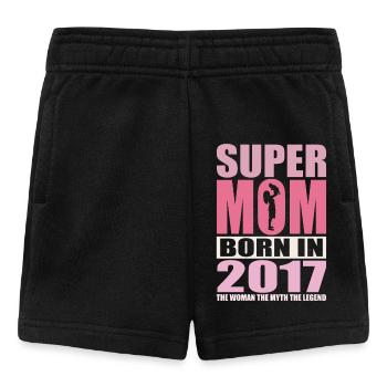 Mama Geburtstag 2017 | Super Mom - Baby Shorts - Schwarz - Vorne