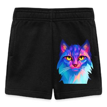 Chat coloré - Short Bébé - noir - Devant