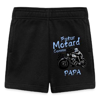 Futur Motard Comme Papa - Short Bébé - noir - Devant