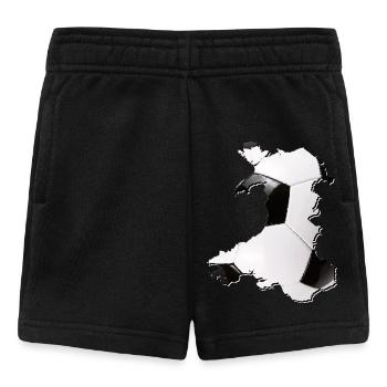 Wales Landkarte umrahmt echten Fußball - Baby Shorts - Schwarz - Vorne