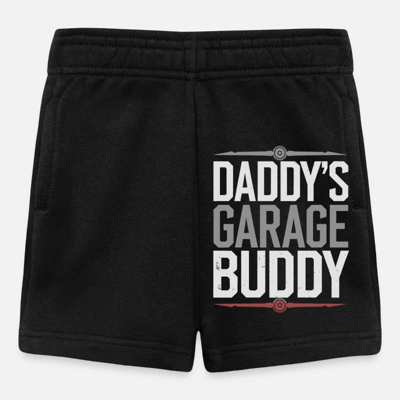 Technology adventure with dad - Baby Shorts - black
