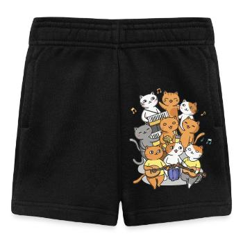 Glückliche Katzen, die ein Geräusch von sich geben - Baby Shorts - Schwarz - Vorne