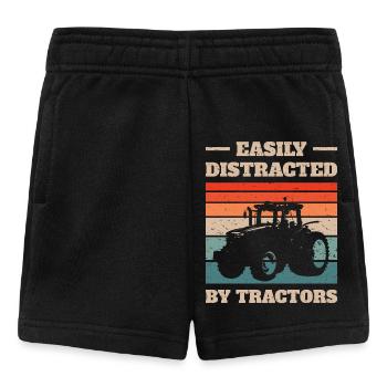 Facilement distrait par les tracteurs III - Short Bébé - noir - Devant
