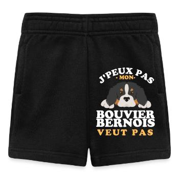 Mon bouvier bernois ne veut pas - Short Bébé - noir - Devant