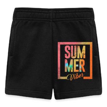 Sommer Vibes Sommer Palme - Baby Shorts - Schwarz - Vorne
