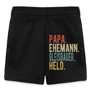 Gleisbauer Papa Ehemann Held - Baby Shorts - Schwarz - Vorne