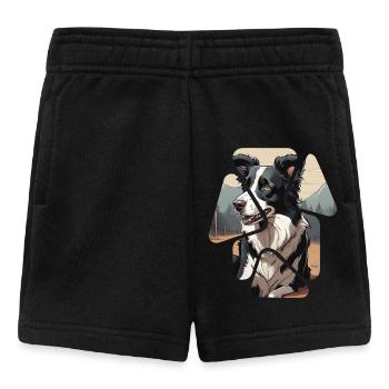 Chien de race border collie - Short Bébé - noir - Devant