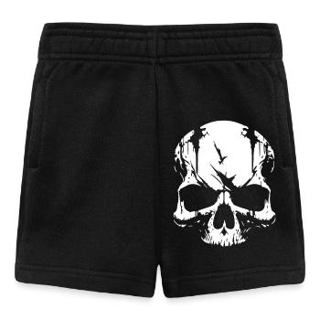 Totenkopf Pirat Rebell - Baby Shorts - Schwarz - Vorne