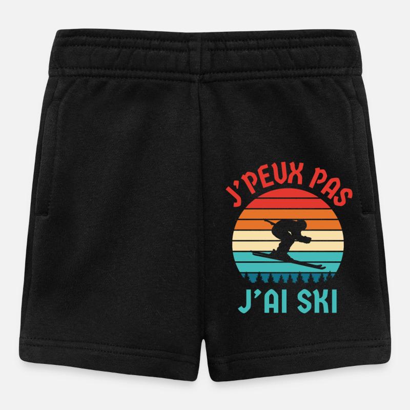 Je peux pas j ai ski - Short Bébé - noir