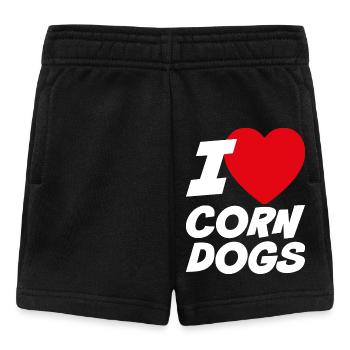 I Love Corn Dogs - Baby Shorts - black - Front