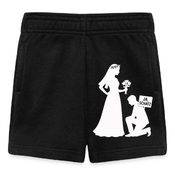 couple marié - Short Bébé - noir - Devant