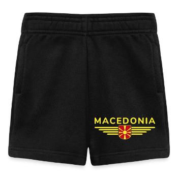 Conception de t-shirt Macédoine pour les fans - Short Bébé - noir - Devant