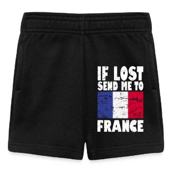 Slogan du drapeau de la France - Short Bébé - noir - Devant
