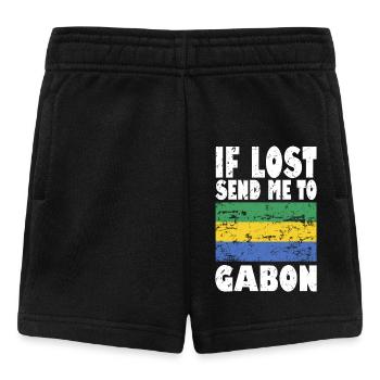 Gabon Flag Saying - Baby Shorts - black - Front