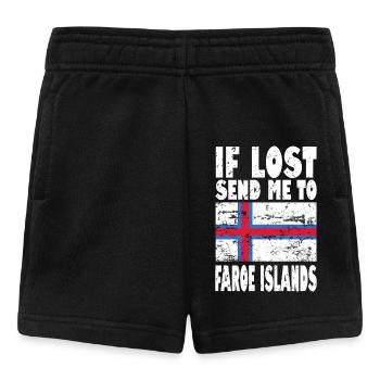 Faroe Islands Flag Saying - Baby Shorts - black - Front