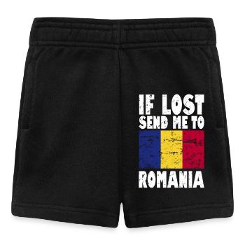 Romania Flag Slogan - Baby Shorts - black - Front