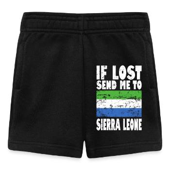 Sierra Leone Flag Saying - Baby Shorts - black - Front