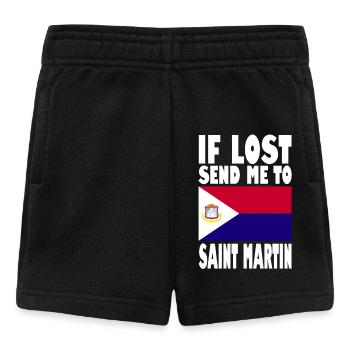 St. Martin Flagge Spruch - Baby Shorts - Schwarz - Vorne